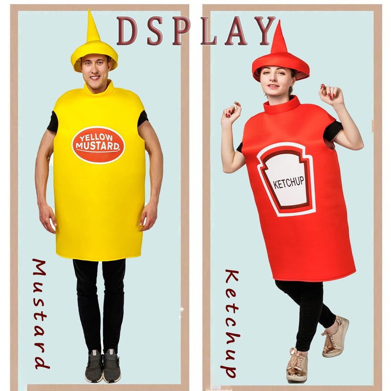 DSplay Adult Unisex Lightweight Yellow Mustard Costume - Image 2